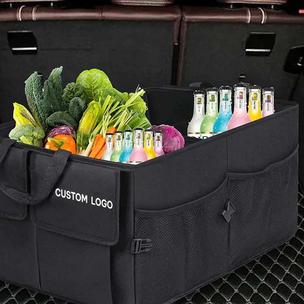 Custom Logo Car Trunk Organizer, Fit with BMW, Foldable Car Trunk Storage Box, Storage Bag, Waterproof, Dust-proof, Stain-Resistant