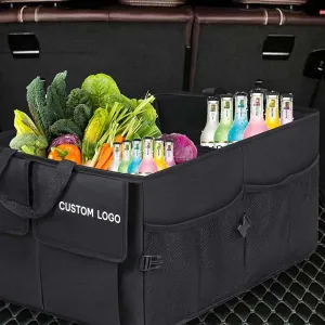 Custom Logo Car Trunk Organizer, Fit with BMW, Foldable Car Trunk Storage Box, Storage Bag, Waterproof, Dust-proof, Stain-Resistant