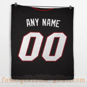 Custom Premium Quilt Blanket Miami Jersey Basketball Personalized Quilt Gifts for Her & Him