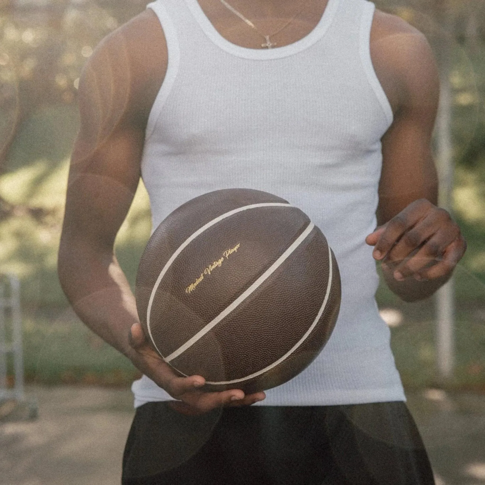 Dark Brown Leather Basketball