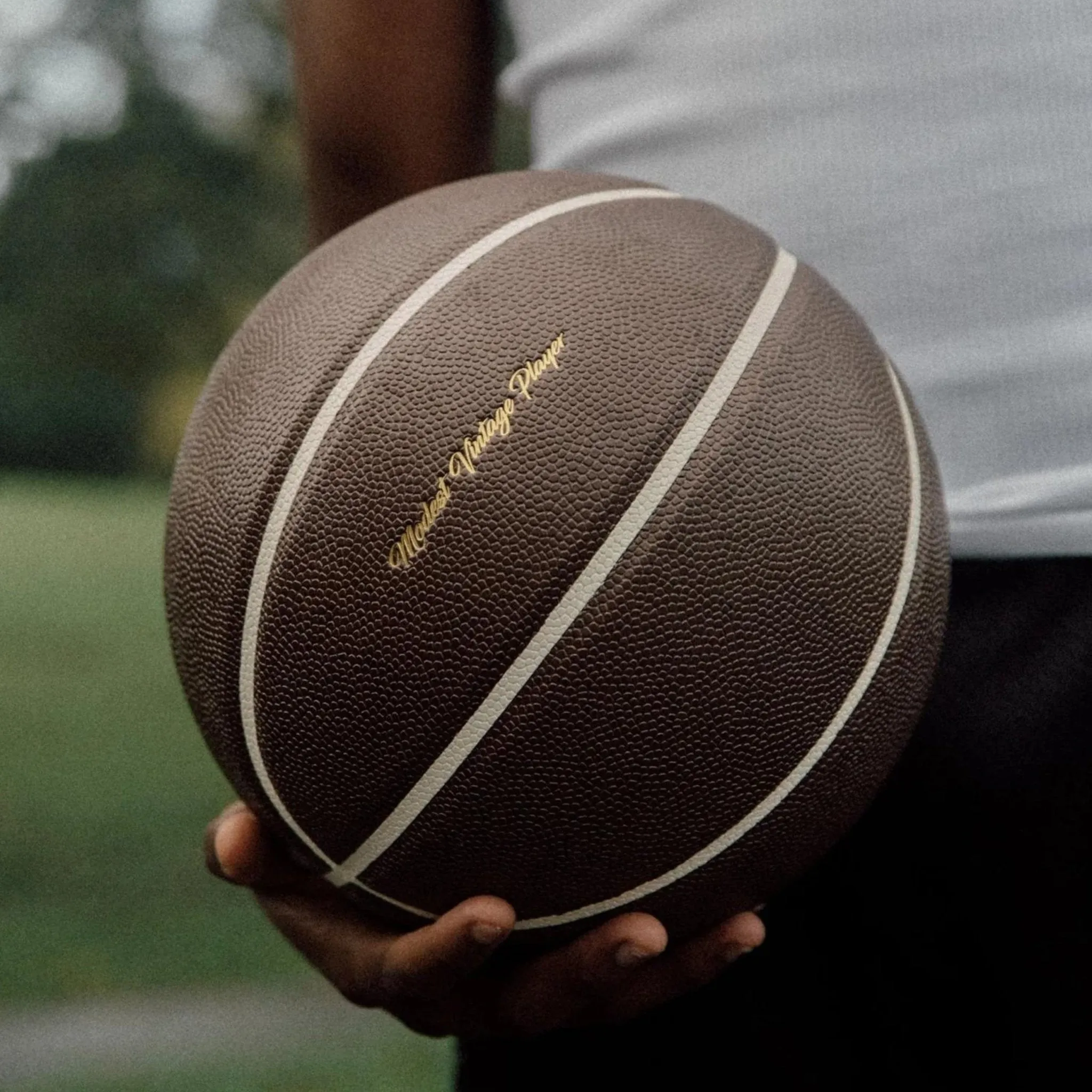 Dark Brown Leather Basketball