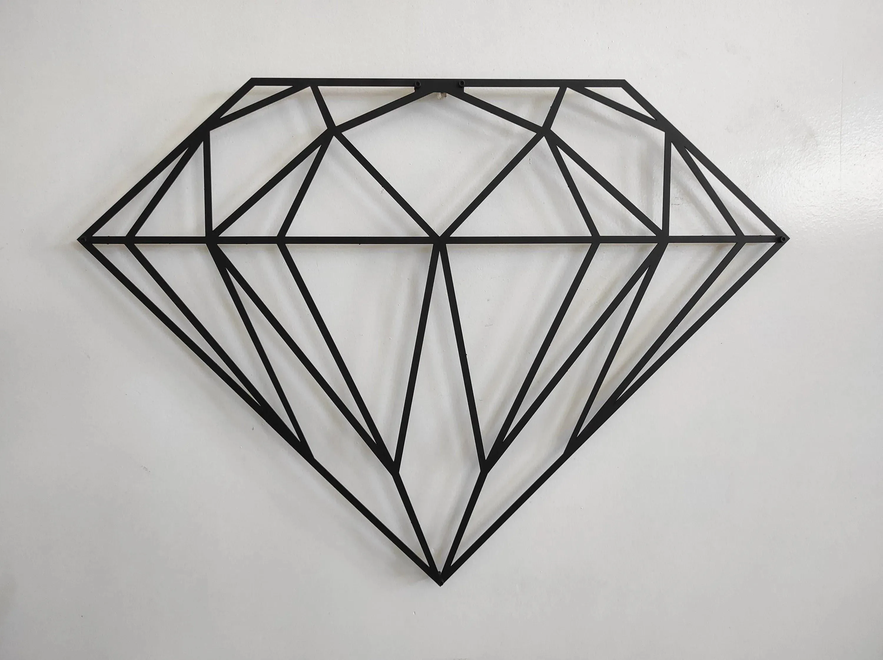 Diamond Shaped Metal Wall Hanging Decor