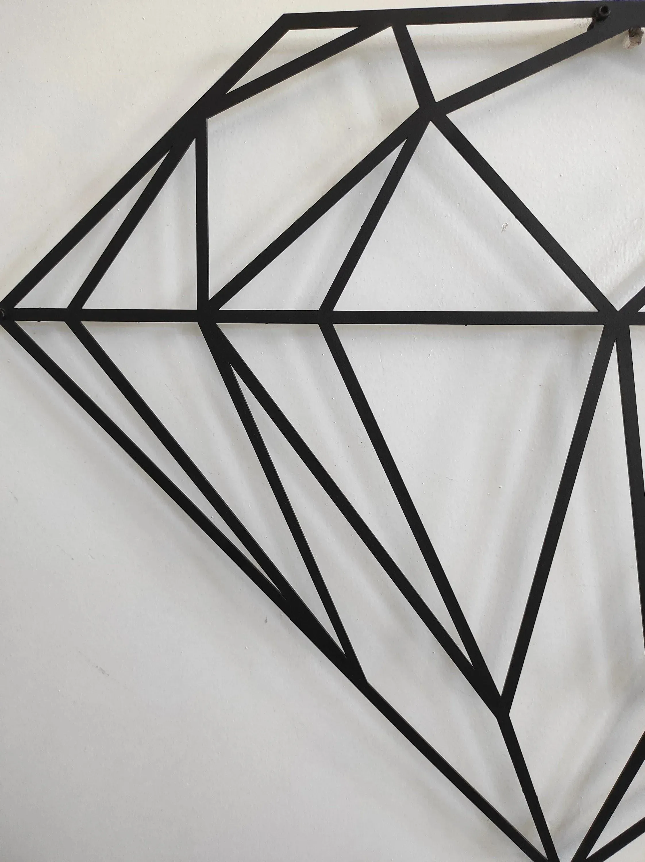 Diamond Shaped Metal Wall Hanging Decor