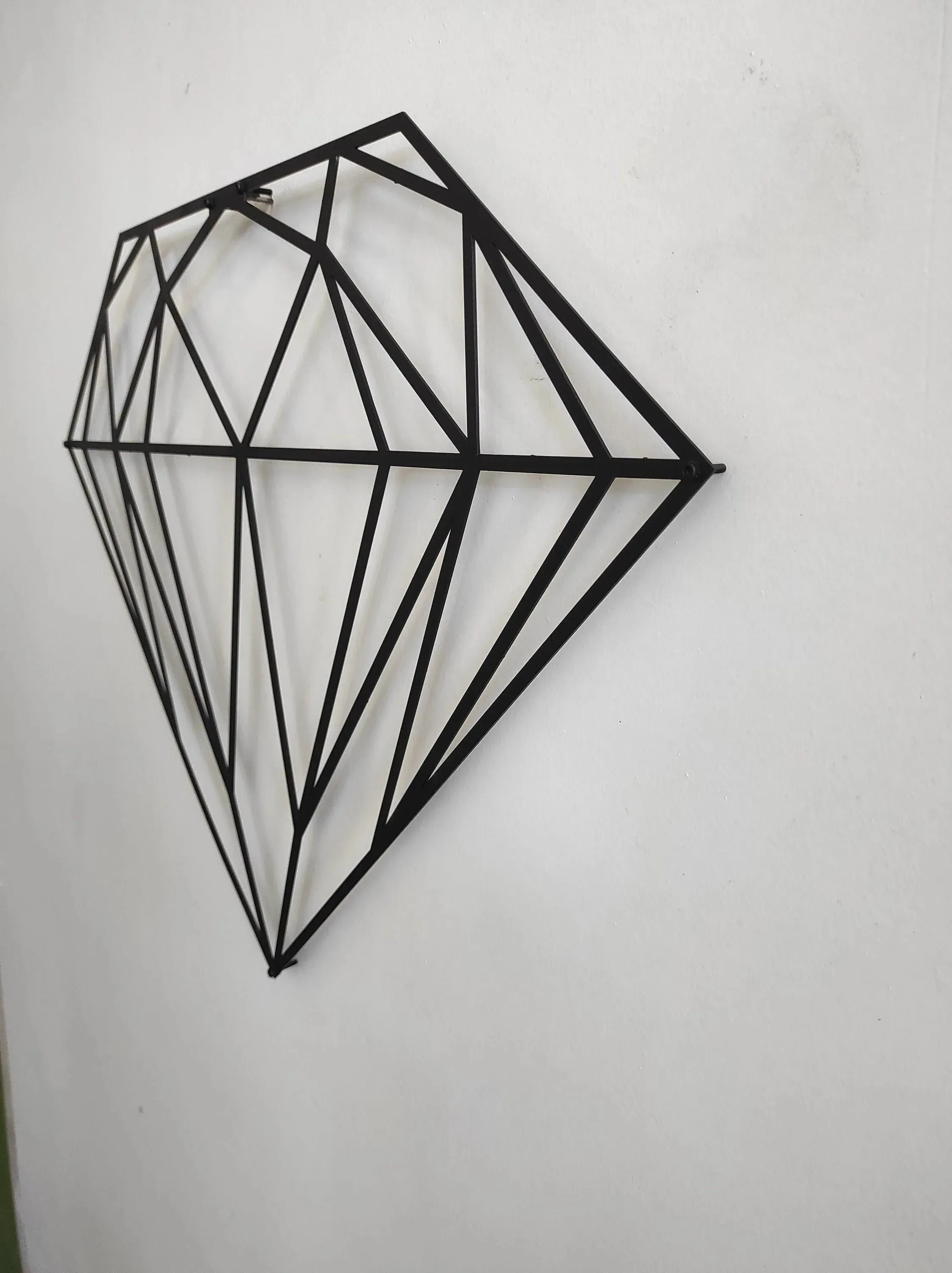 Diamond Shaped Metal Wall Hanging Decor