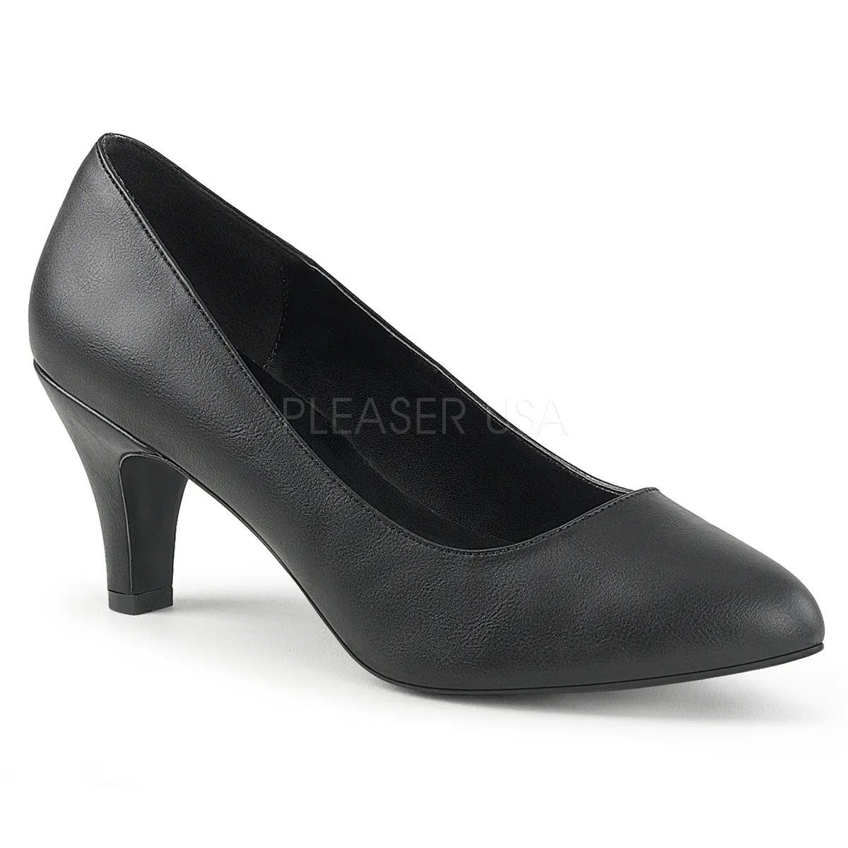 DIVINE-420  Black Faux Leather