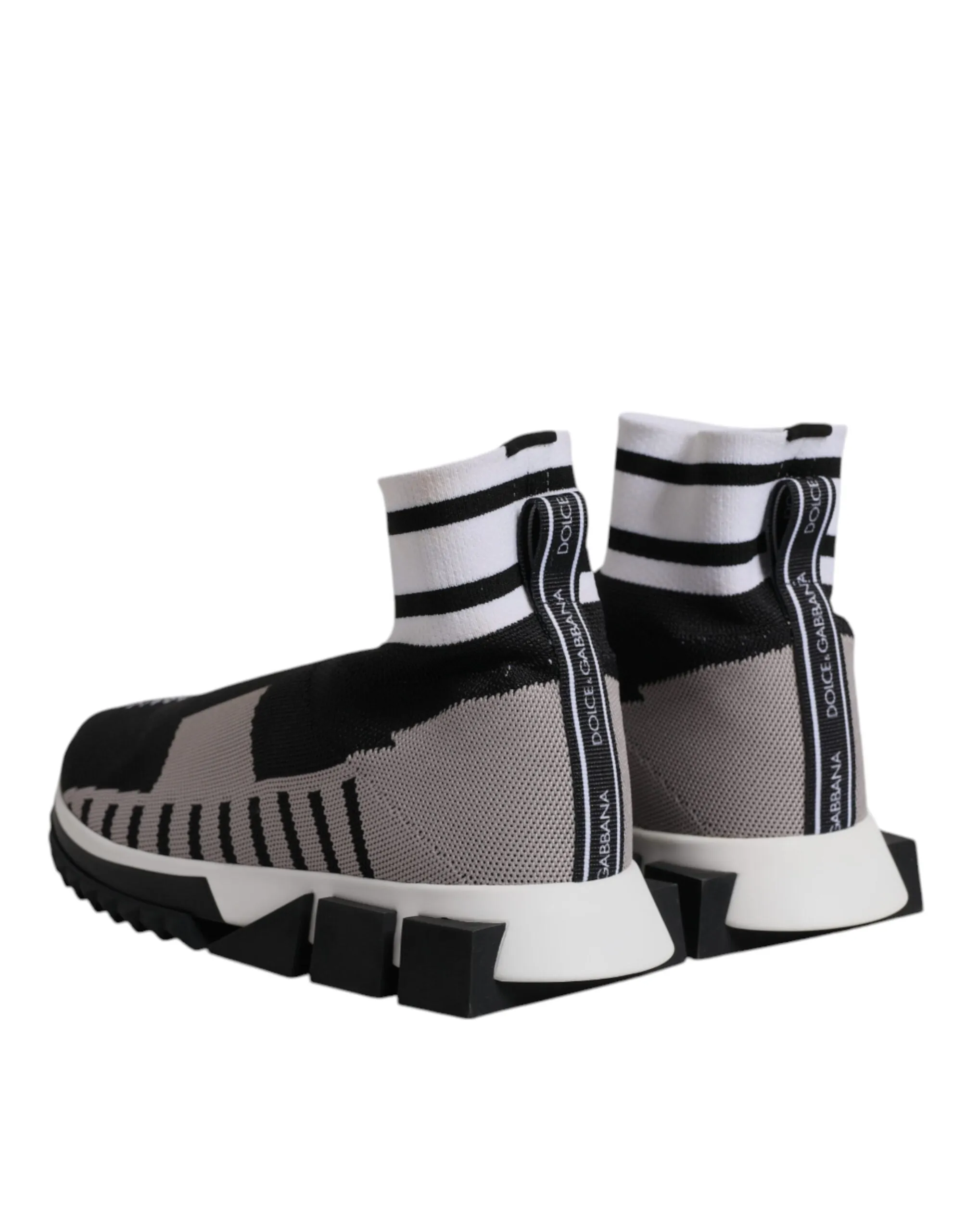 Dolce & Gabbana Black Gray Sorrento Socks Men Sneakers Shoes
