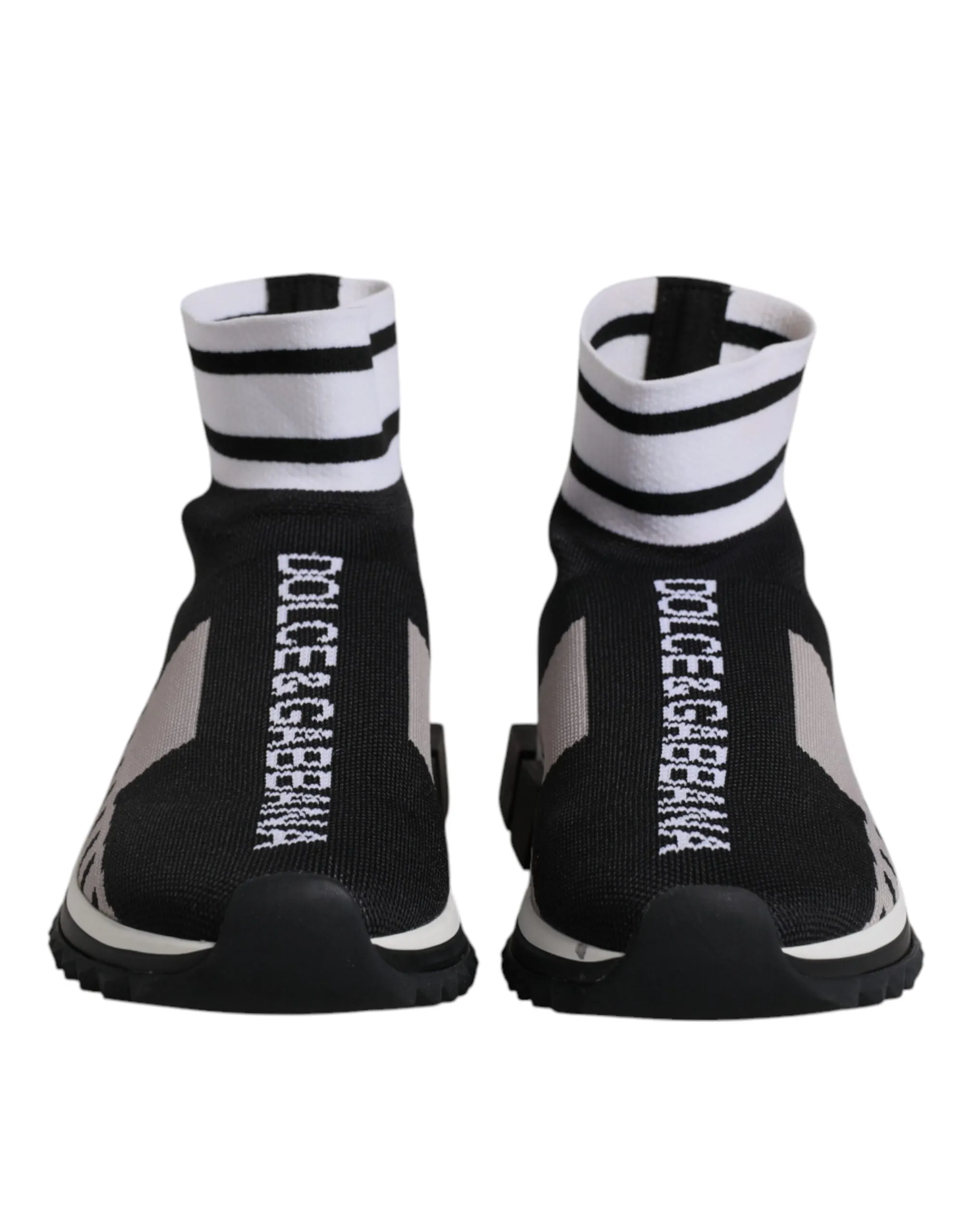 Dolce & Gabbana Black Gray Sorrento Socks Men Sneakers Shoes