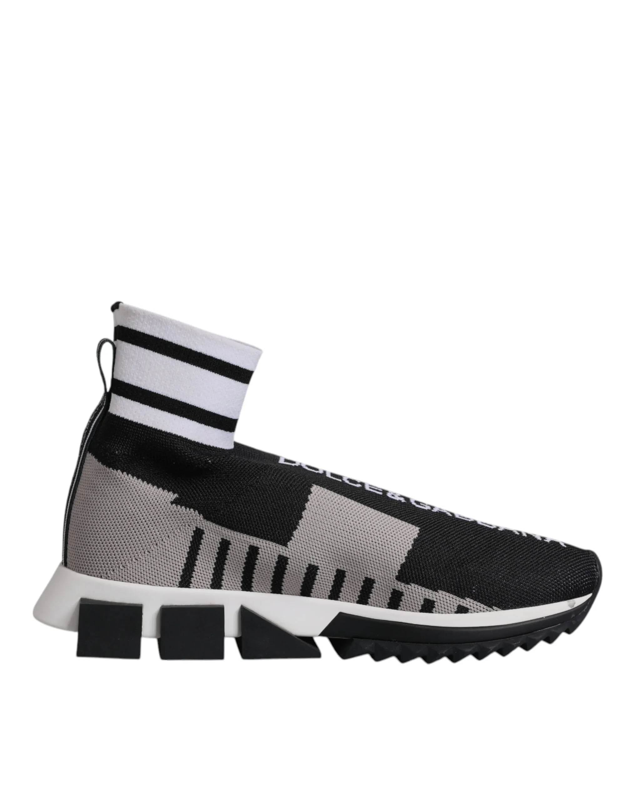 Dolce & Gabbana Black Gray Sorrento Socks Men Sneakers Shoes