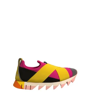 Dolce&Gabbana Ibiza Women Multicolor Sneakers Neoprene Trainer Shoes Sz EUR 37.5