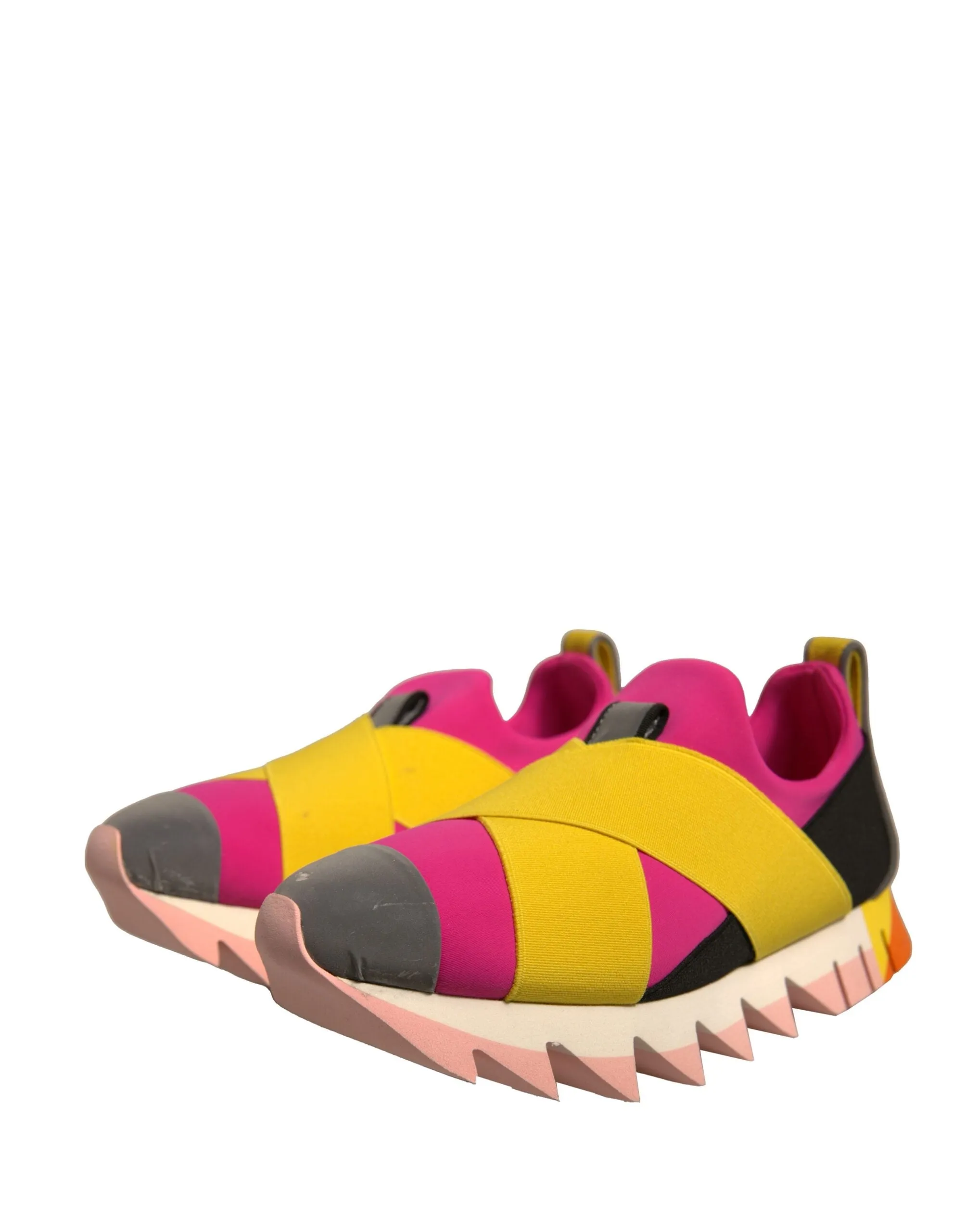 Dolce&Gabbana Ibiza Women Multicolor Sneakers Neoprene Trainer Shoes Sz EUR 37.5