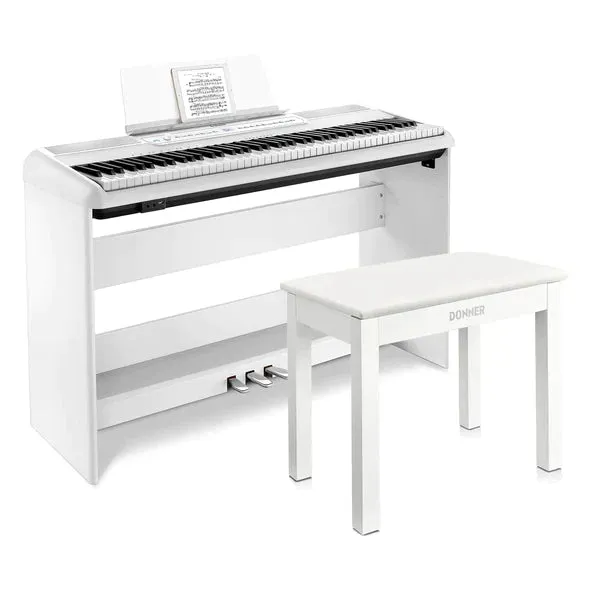 Donner SE-1 88 Key Full Weighted Digital Piano Portable Professional Arranger Keyboard with Stand