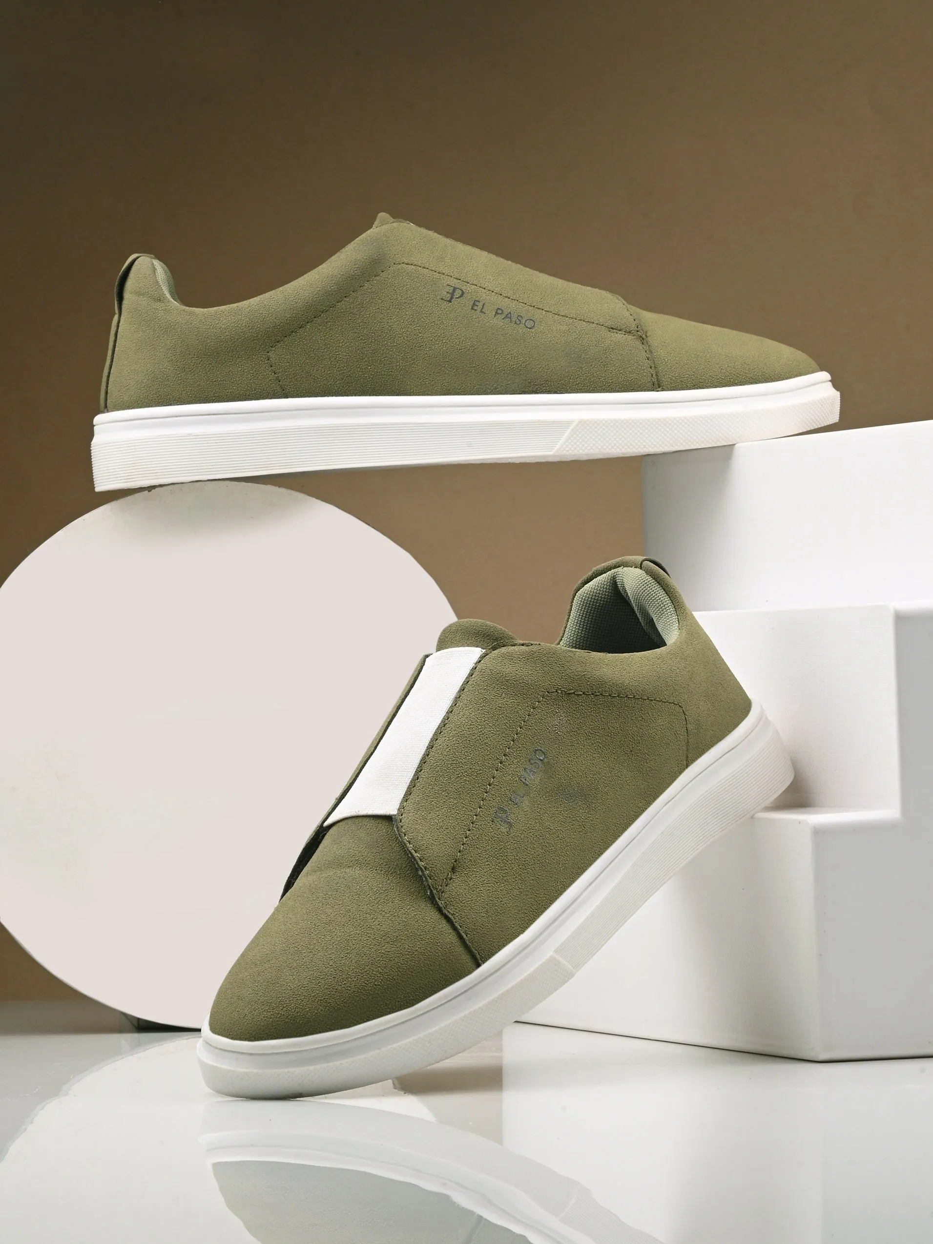 El PASO Men Round Toe Comfort Insole Lightweight Slip-On Sneakers - EP5204