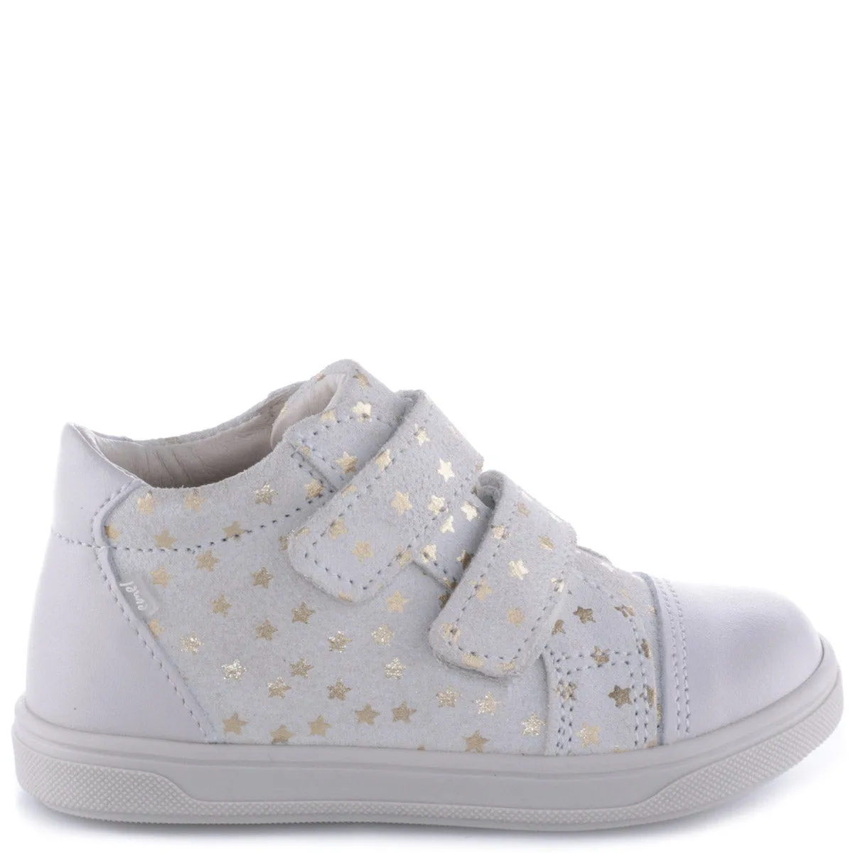Emel Off-White/Gold Star Velcro Sneaker