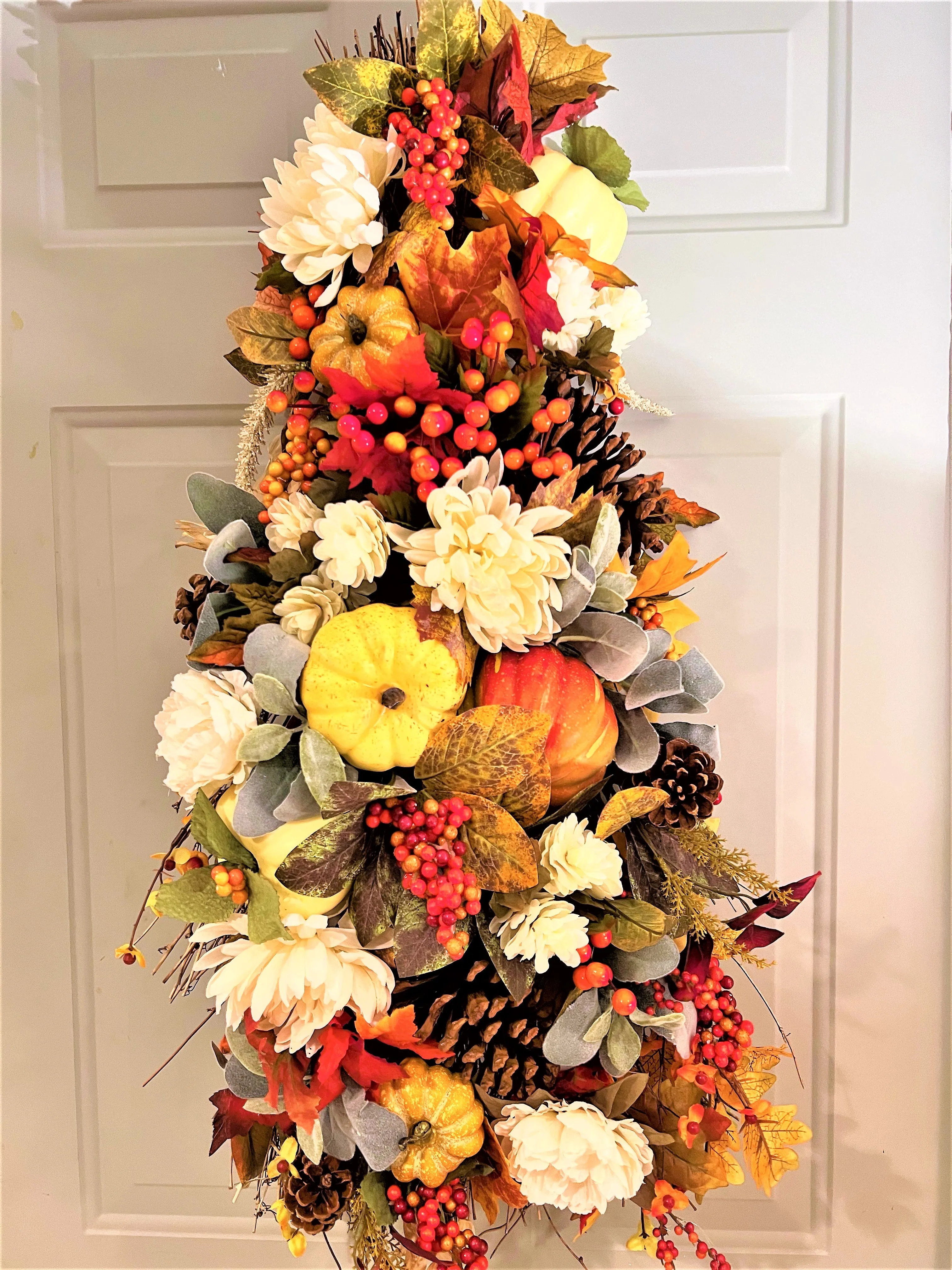 Fall Harvest Swag-  Front door Swag- 30" L X 15" W