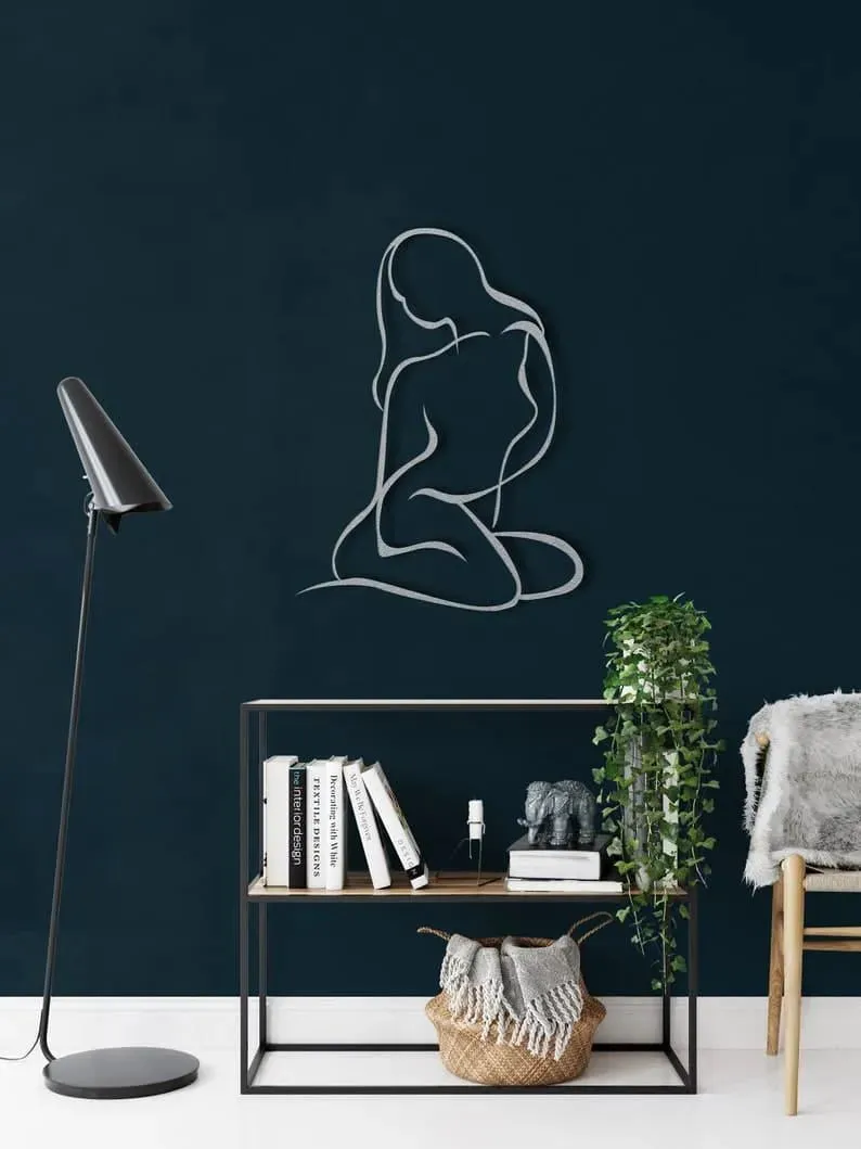Female Body Beauty Metal Wall Decor