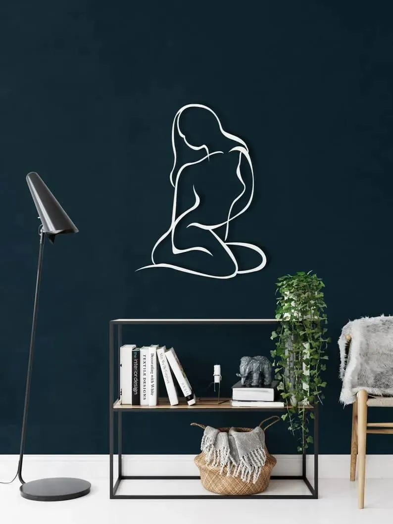 Female Body Beauty Metal Wall Decor