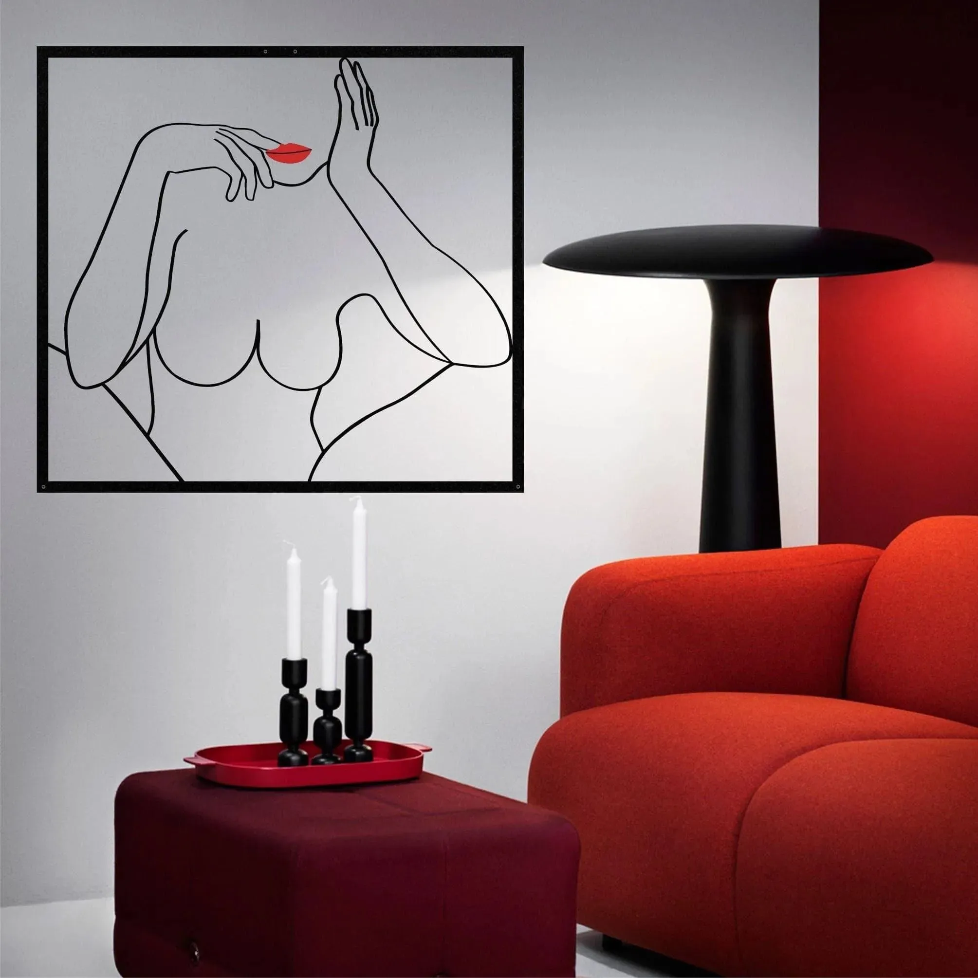 Female Body Beauty Minimalist Metal Wall Decor