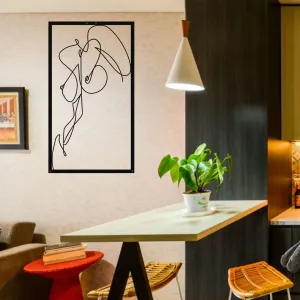 Female Body Minimalist Metal Wall Decor