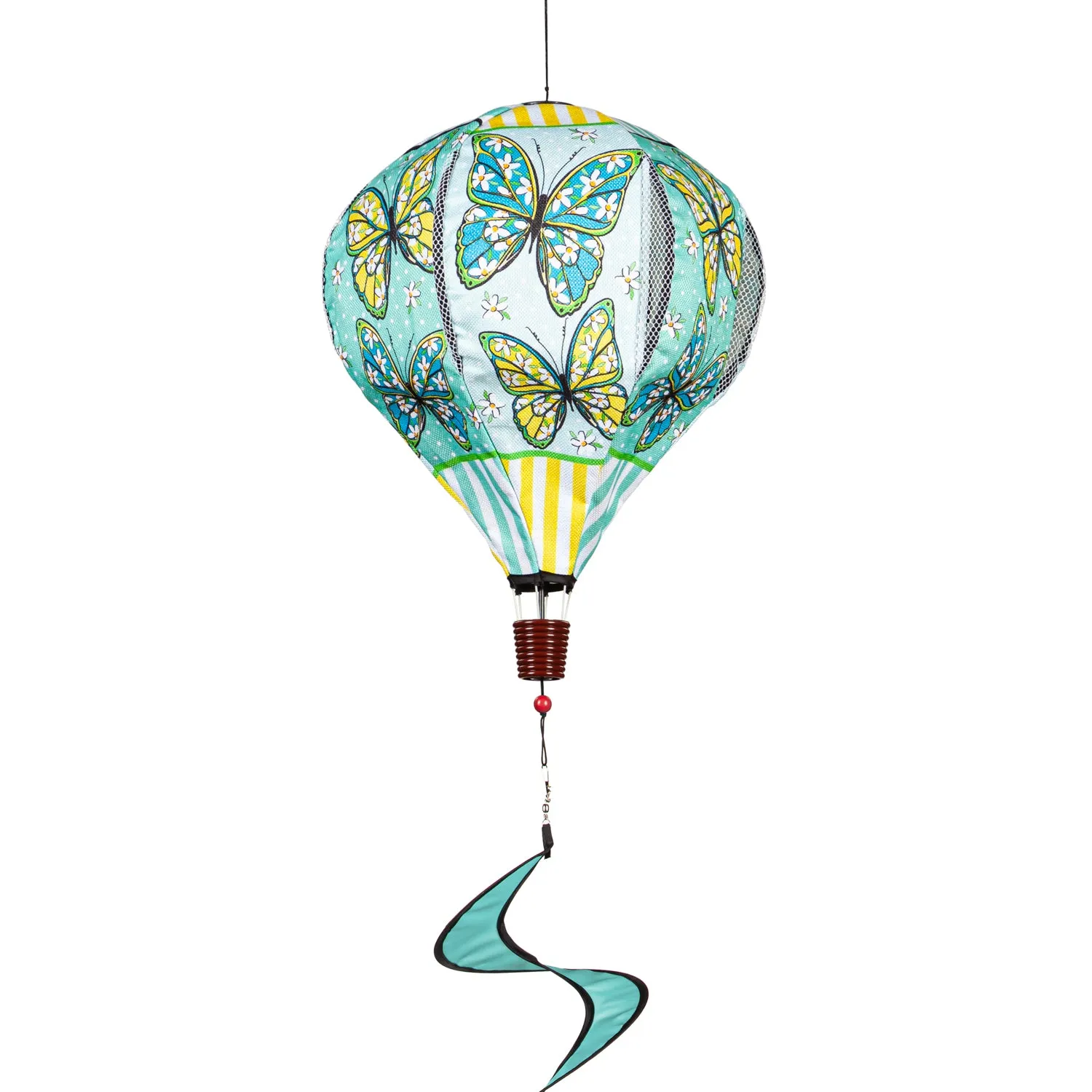 Floral Butterfly Welcome Burlap Balloon Spinner,45bb608