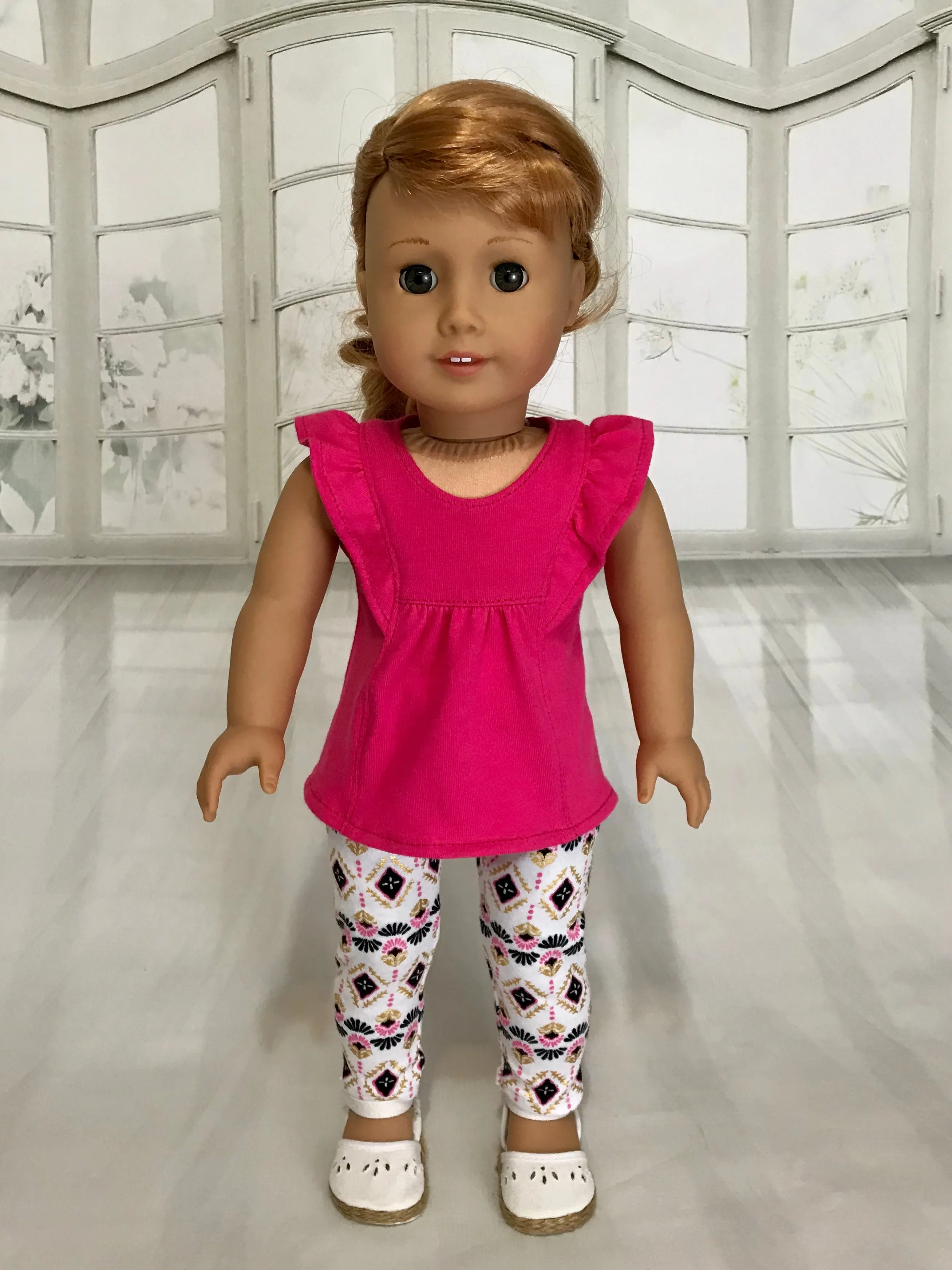 Flutter sleeve top fit American girl doll