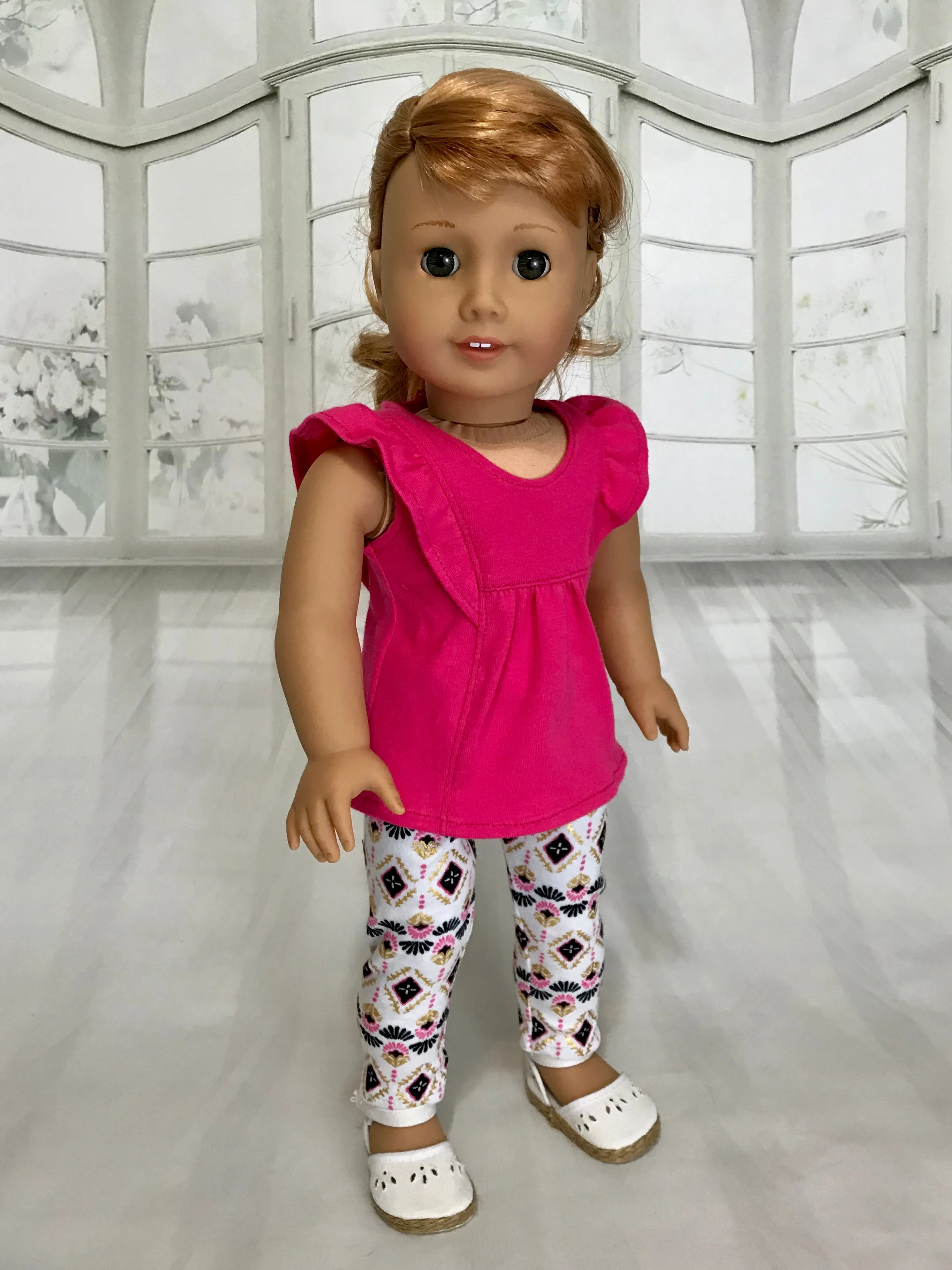 Flutter sleeve top fit American girl doll