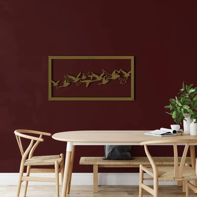 Flying Birds Metal Wall Art