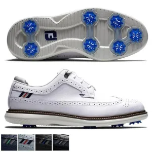 Footjoy Traditions - Wing Tip Golf Shoes 11.5 Gray/Navy/Red (57912) M