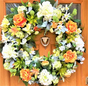 Forget-Me-Not Luxury Wreath- Spring-Summer- Front Door Wreath 28"