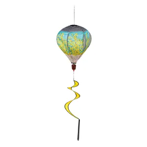 Forsythia Basket Burlap Balloon Spinner,45bb457