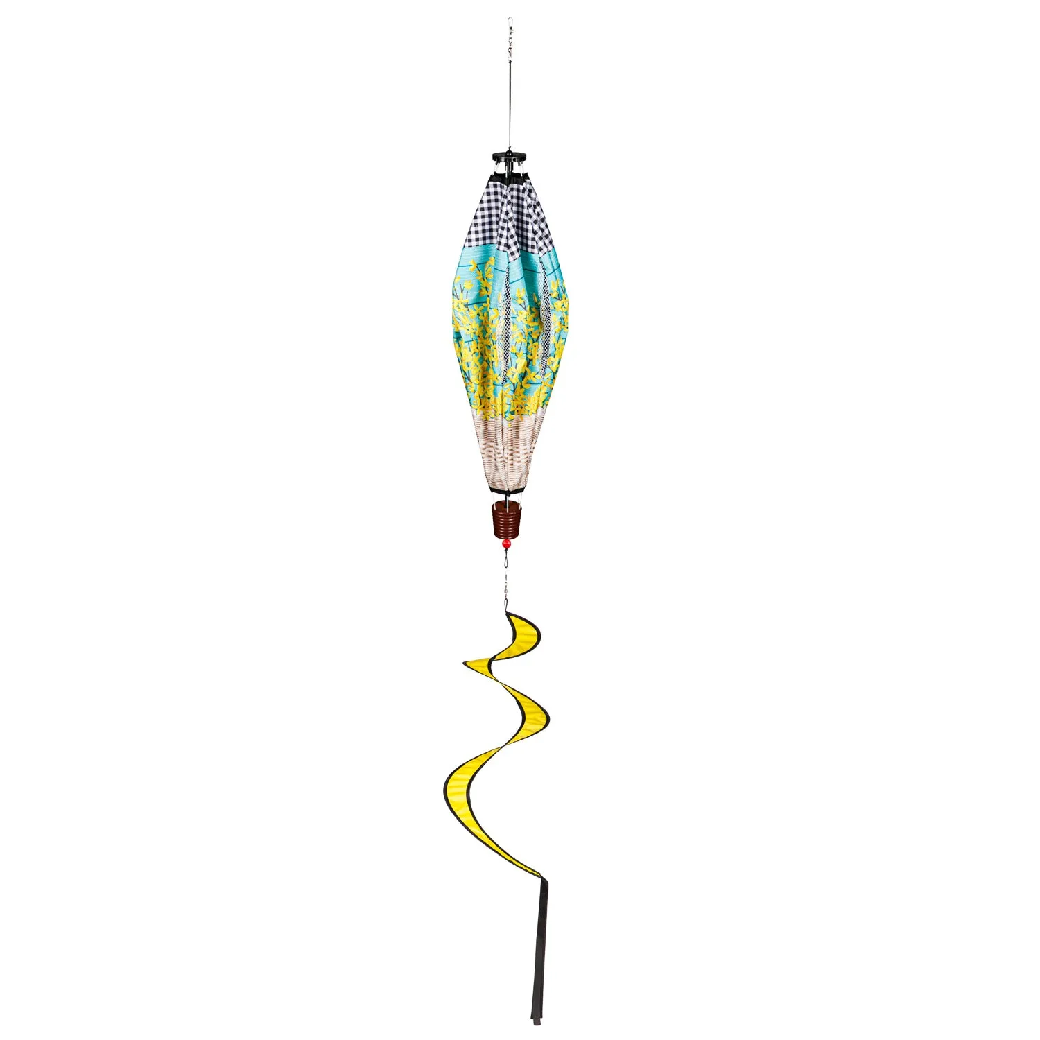 Forsythia Basket Burlap Balloon Spinner,45bb457