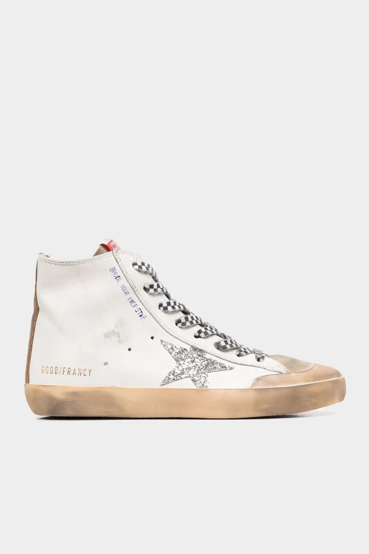 Francy Penstar Glitter Silver Star Leather Sneaker