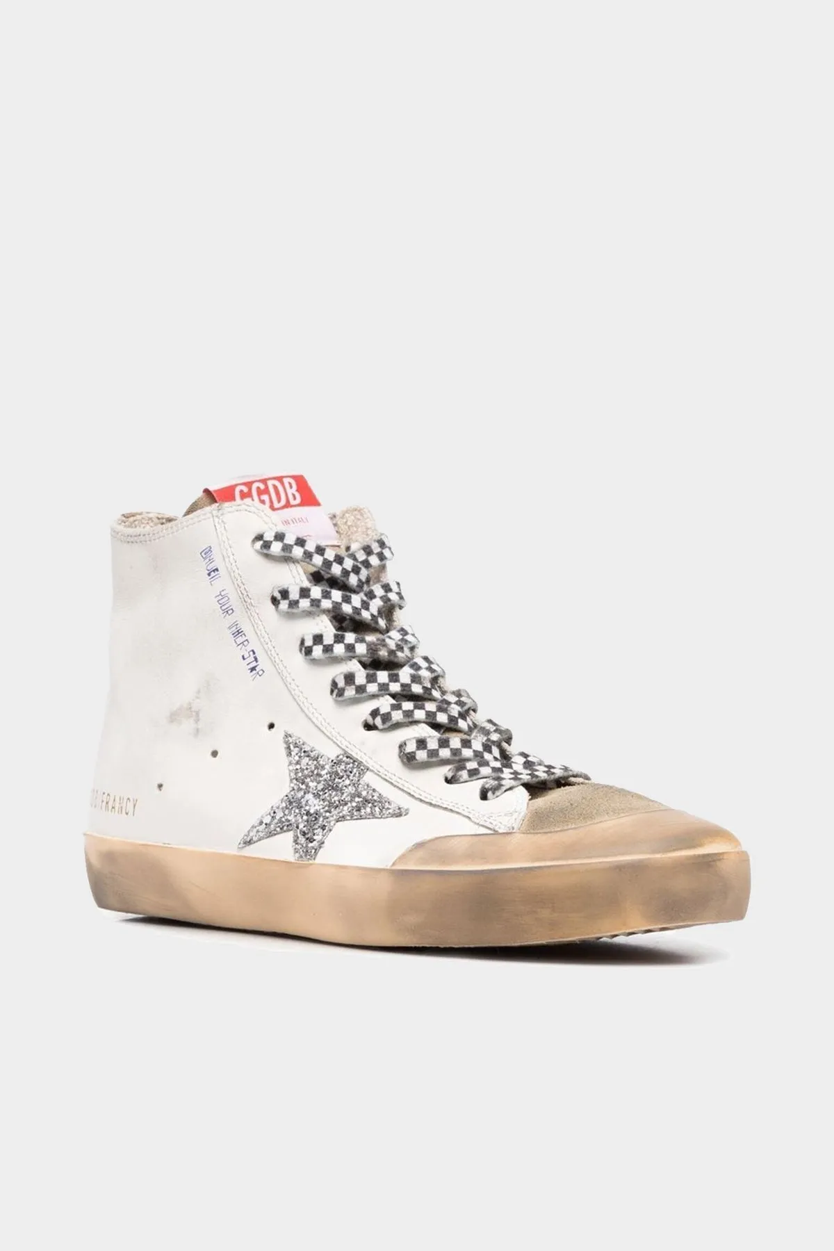 Francy Penstar Glitter Silver Star Leather Sneaker