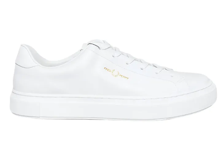 Fred Perry Men Leather Sneakers - White/Gold (Mirror)