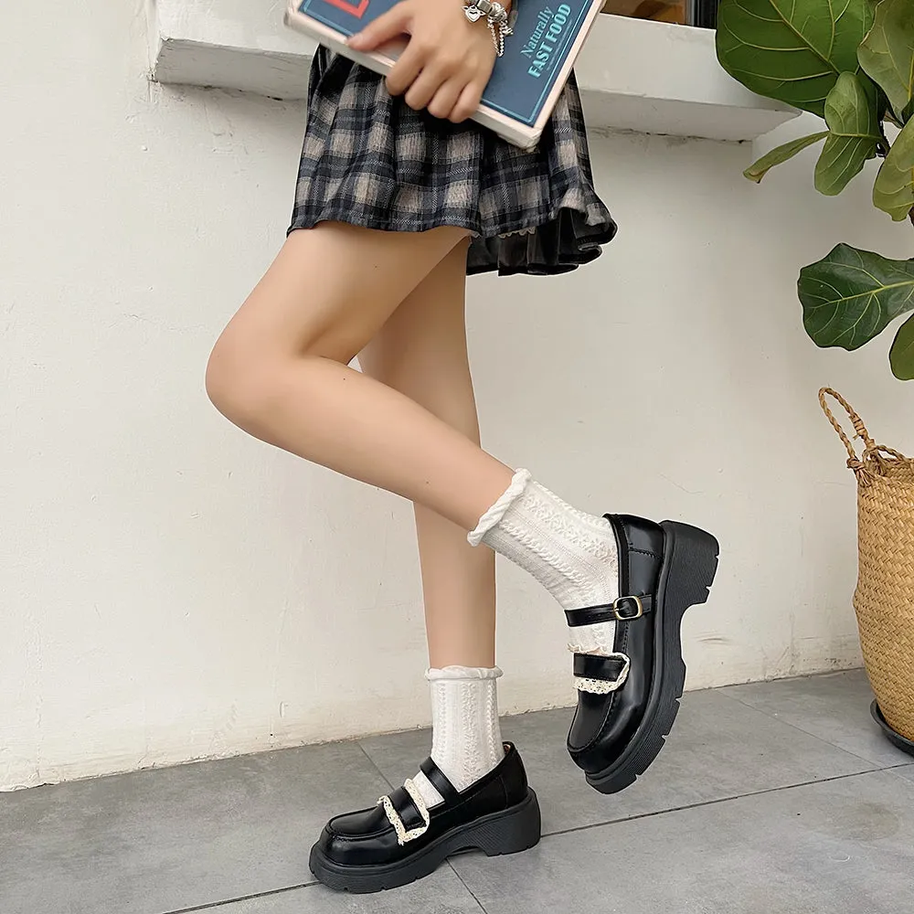 French retro leather shoes yc24631