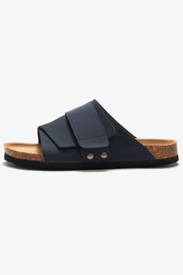 Frosted Leather Beach Slip-on Sandals