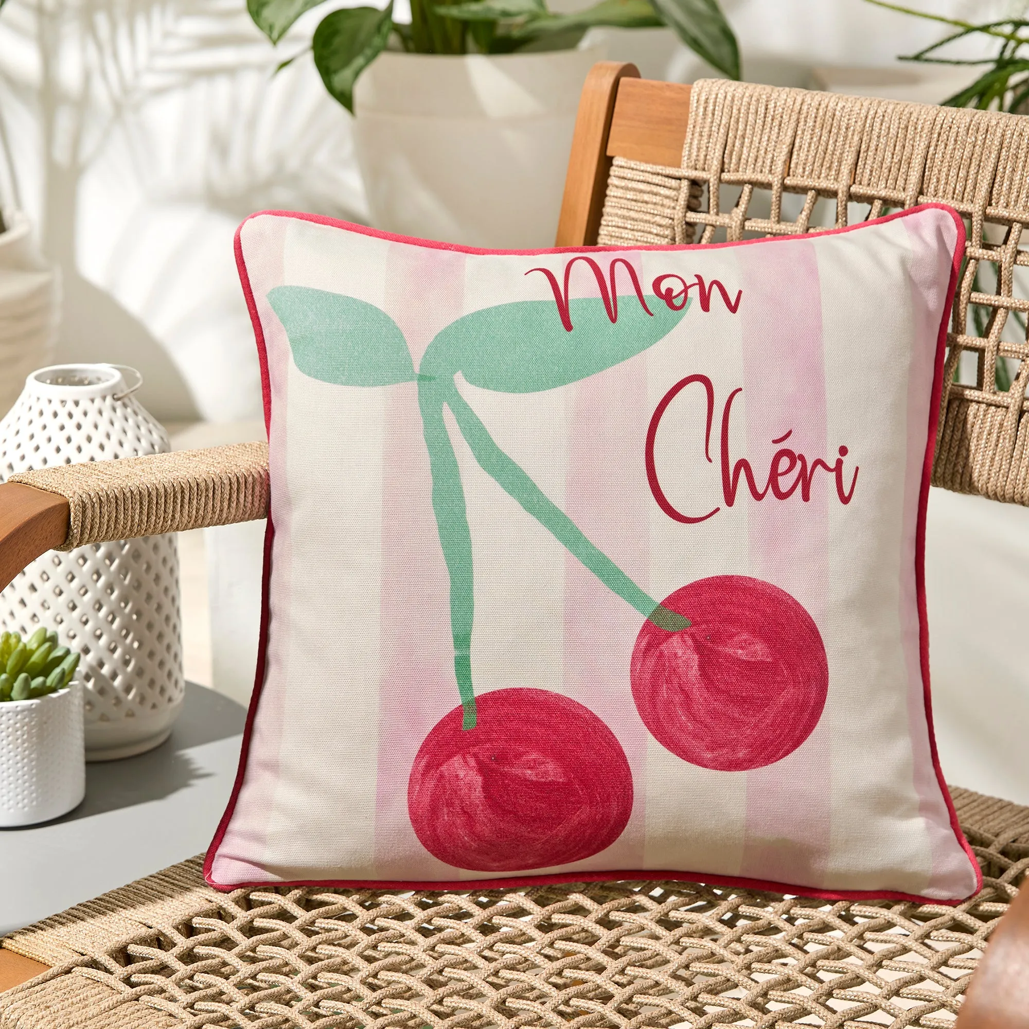 Fusion Cherry Cushion - Pink