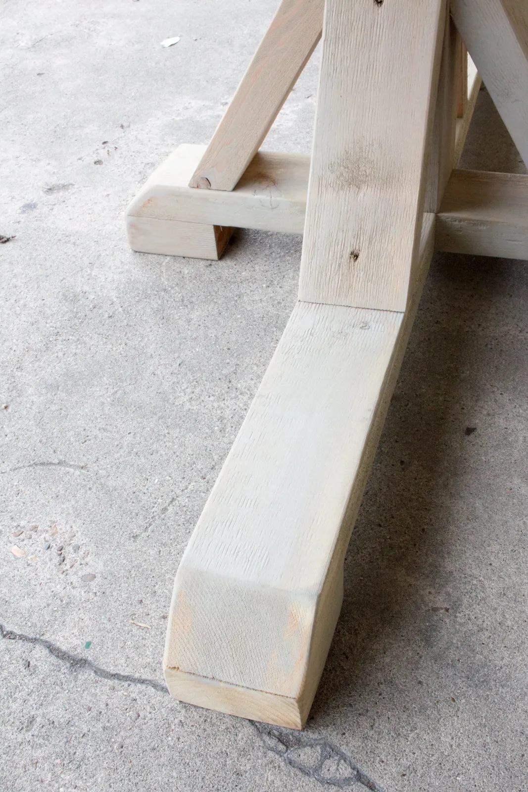 Galvanized Zinc Metal Top Dining Table with Wood Base