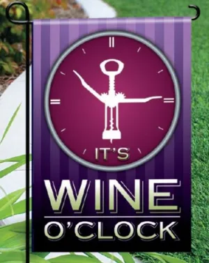 Garden Flag - Wine O'Clock - Purple