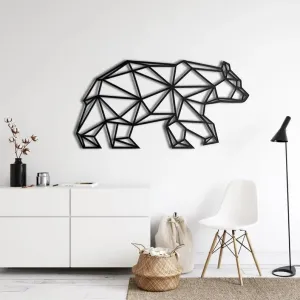 Geometric Bear Metal Wall Decor