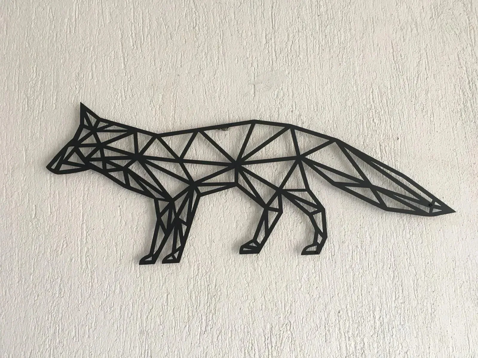 Geometric Fox Metal Wall Art
