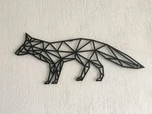 Geometric Fox Metal Wall Art