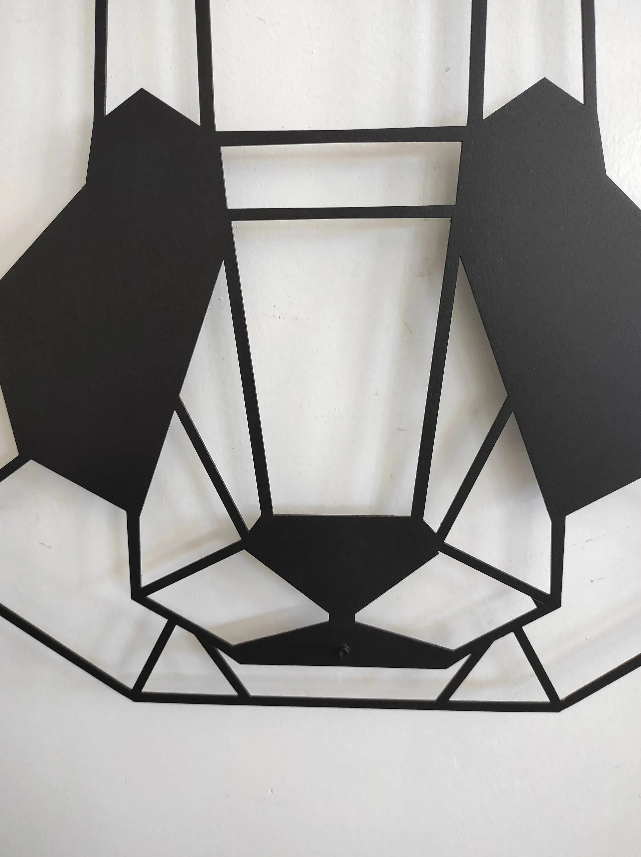 Geometric Panda Head Metal Wall Hanging Decor