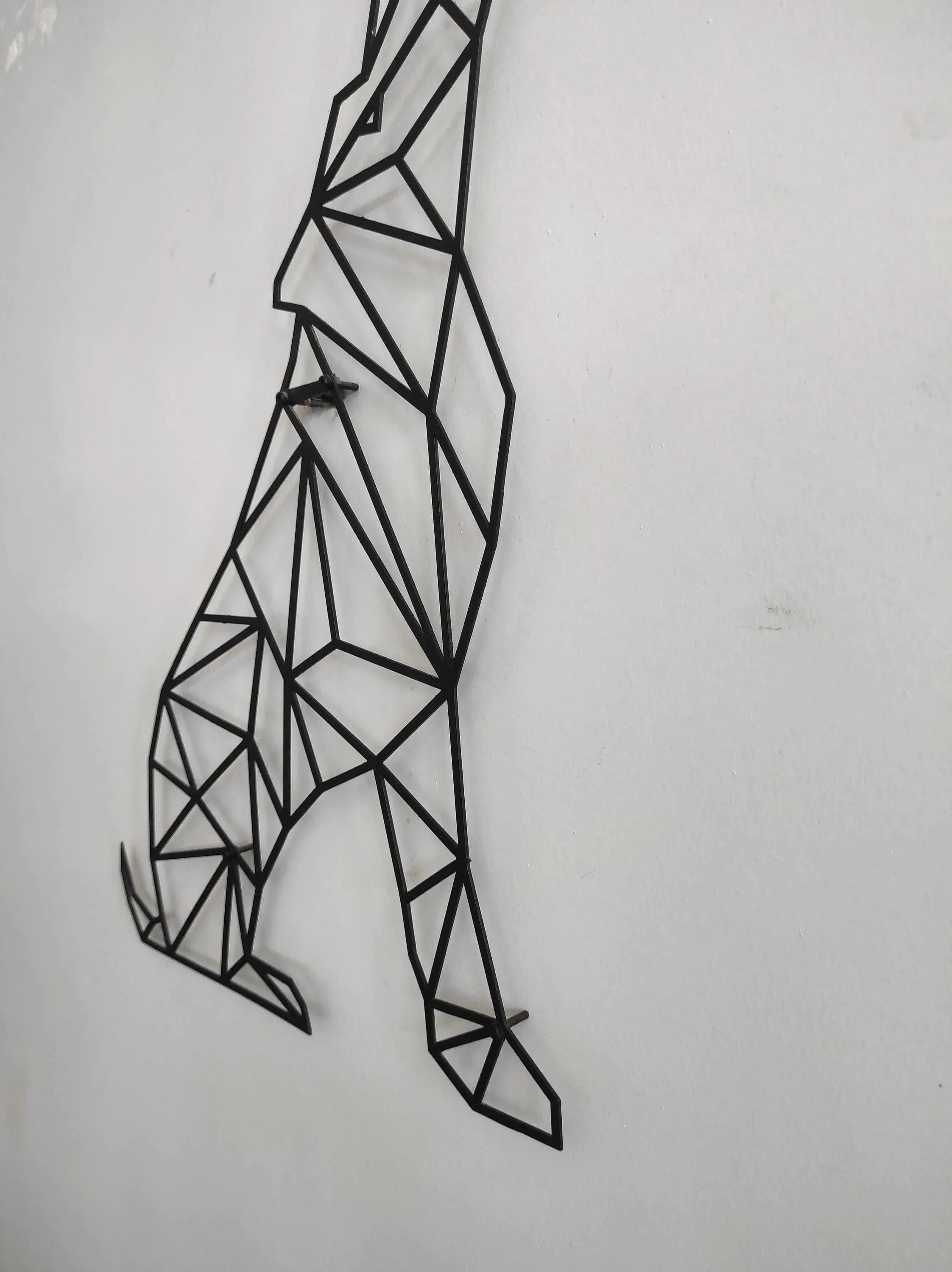 Geometric Wolf Metal Wall Decor