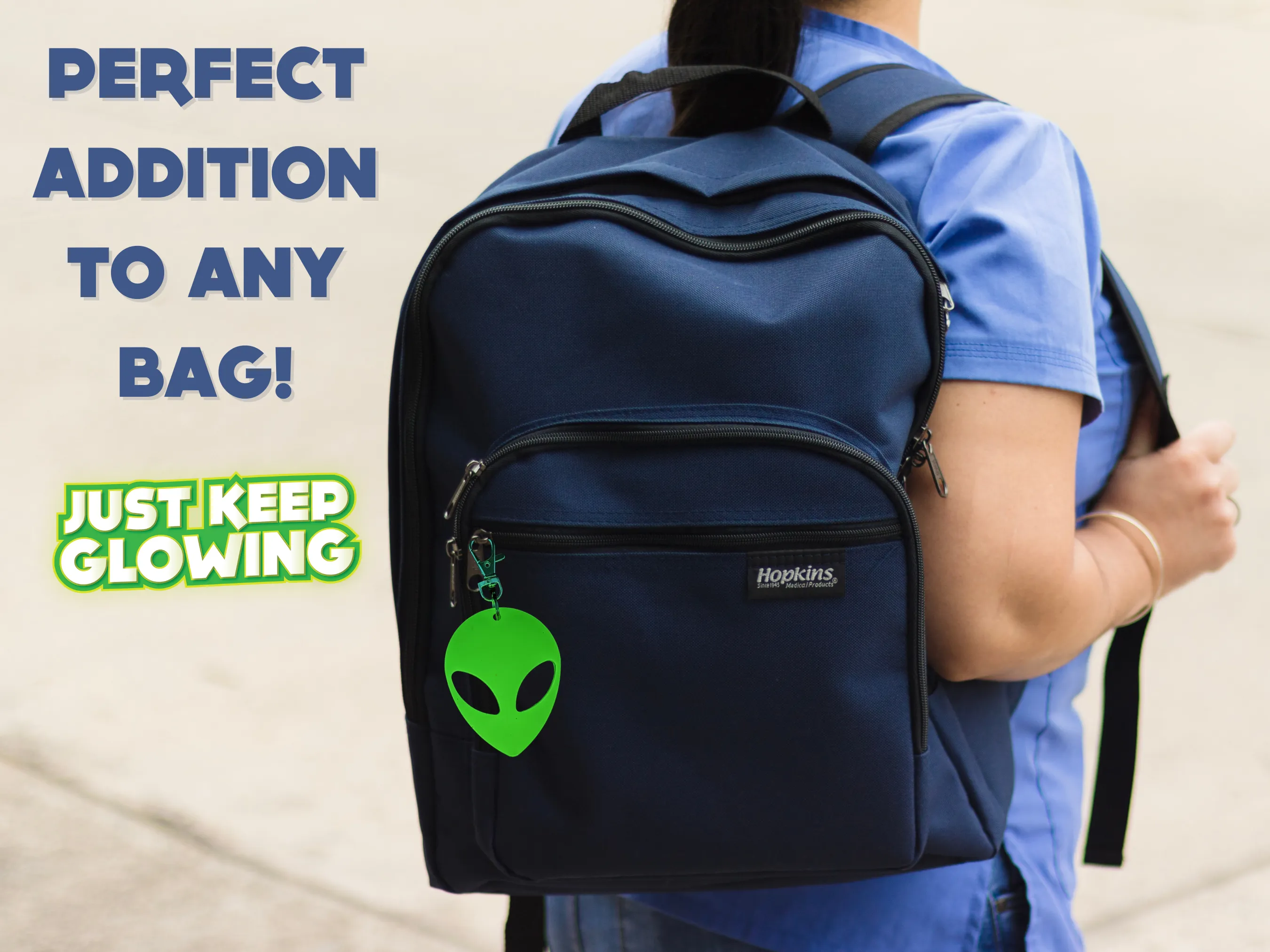 GLOW IN THE DARK ALIEN KEYCHAINS AND STICKERS