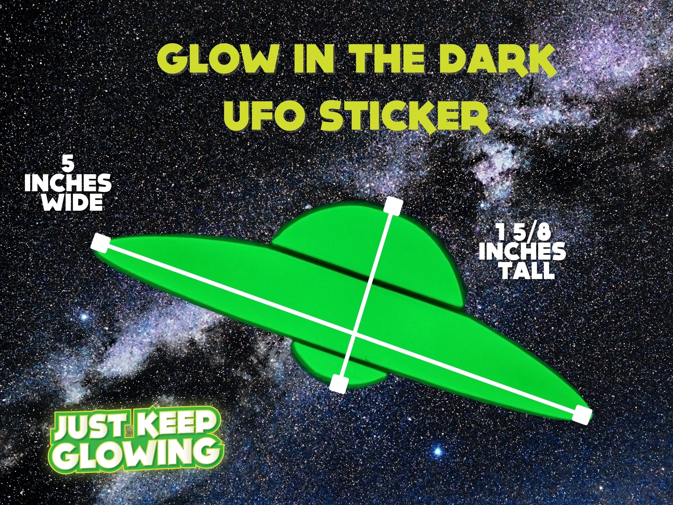 GLOW IN THE DARK ALIEN KEYCHAINS AND STICKERS