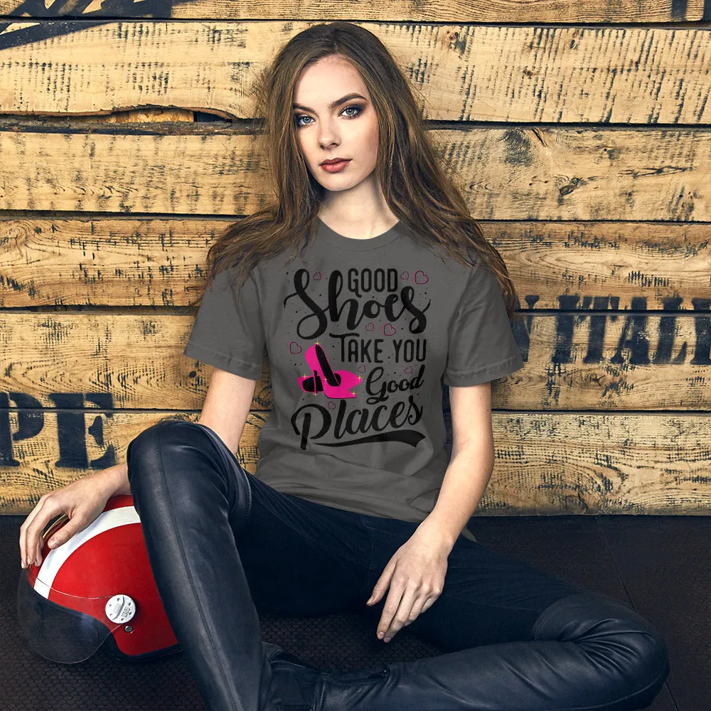 Good Shoes Good Places Tee Style1 (Font Black)