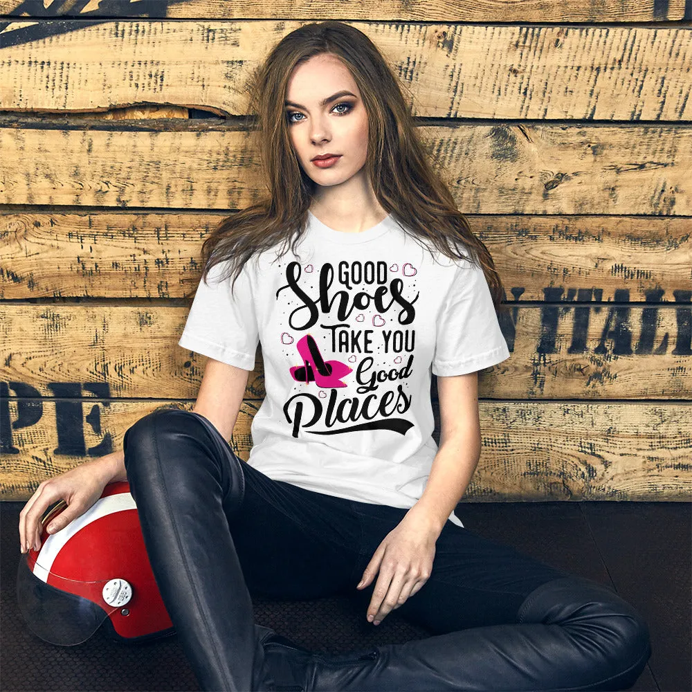 Good Shoes Good Places Tee Style1 (Font Black)