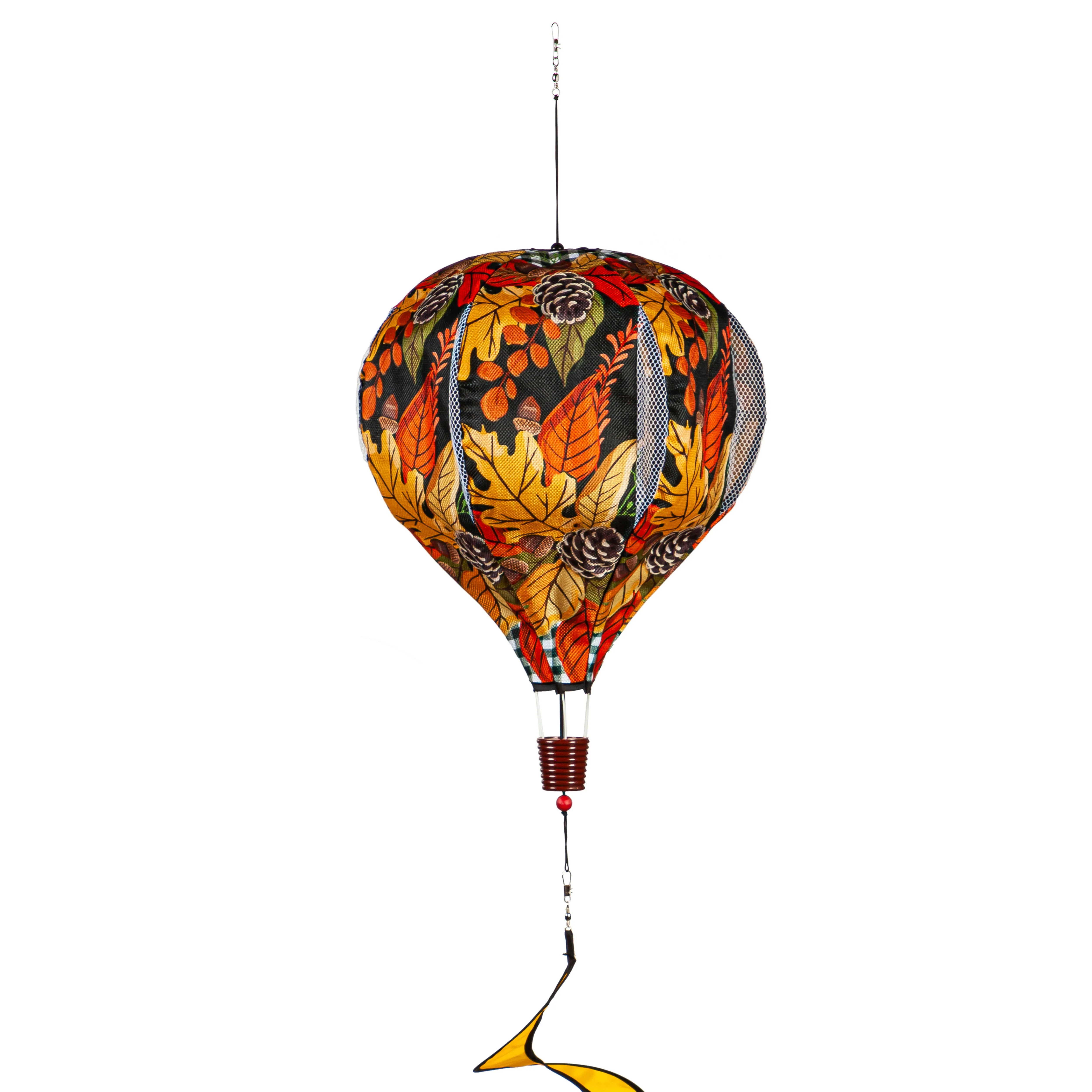 Grateful Thankful Blessed Leaves Burlap Balloon Spinner,45bb521