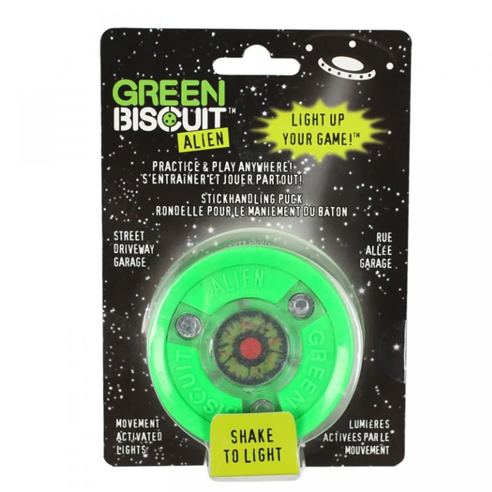 Green Biscuit 'Alien' Hockey Puck