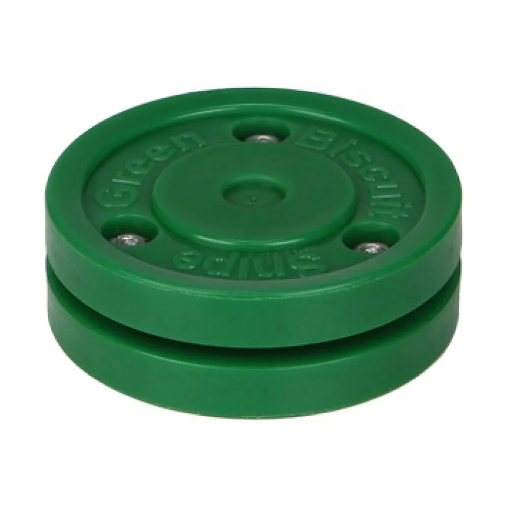 Green Biscuit Snipe Hockey Puck